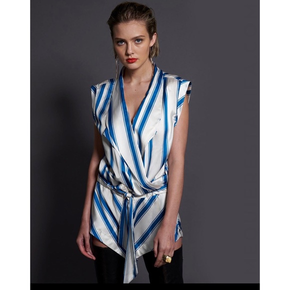 2x 👯‍♀️Host Pick⚡️One Teaspoon Cocktail Stripe Brooklyn Jumpsuit - Picture 2 of 12